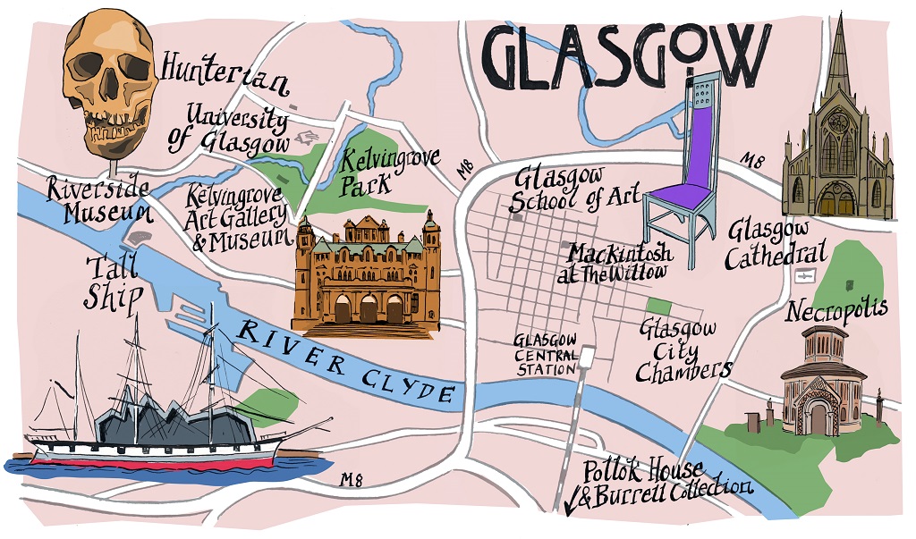 glasgow tourist information map